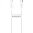 Cablu Date si Incarcare USB-C - Lightning Baseus Superior Series, 20W, 0.25m, Alb CATLYS-02