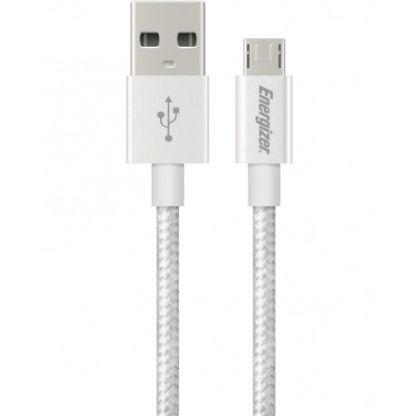 Energizer Metallic USB-A - microUSB adat- és töltőkábel, 18W, 1.2m, fehér C13UBMCGWH4