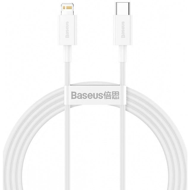 Cablu Date si Incarcare USB-C - Lightning Baseus Superior Series, 20W, 1.5m, Alb CATLYS-B02