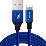 Cablu Date si Incarcare USB-A - Lightning Baseus Yiven, 18W, 1.2m, Bleumarin CALYW-13