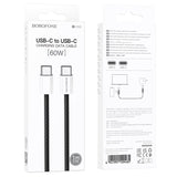 Cablu Date si Incarcare USB-C - USB-C Borofone BX103 Original, 60W, 1m