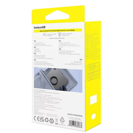 USB-C - USB-C adat- és töltőkábel Baseus Tungsten Gold, 100W, 1m, fekete P10319805111-00