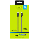 Cablu Date si Incarcare USB-C - Lightning Goui Fashion, 18W, 1m, Bleumarin G-FASHIONC94J