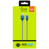 Cablu Date si Incarcare USB-A - Lightning Goui Metallic, 18W, 1m, Albastru G-LC8PIN-02B