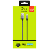 Cablu Date si Incarcare USB-A - Lightning Goui Metallic, 18W, 1m, Gri G-LC8PIN-02S