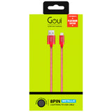 Cablu Date si Incarcare USB-A - Lightning Goui Metallic, 18W, 1m, Rosu G-LC8PIN-02