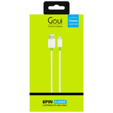 Cablu Date si Incarcare USB-A - Lightning Goui Classic, 18W, 1m, Alb G-LC8PIN-02W