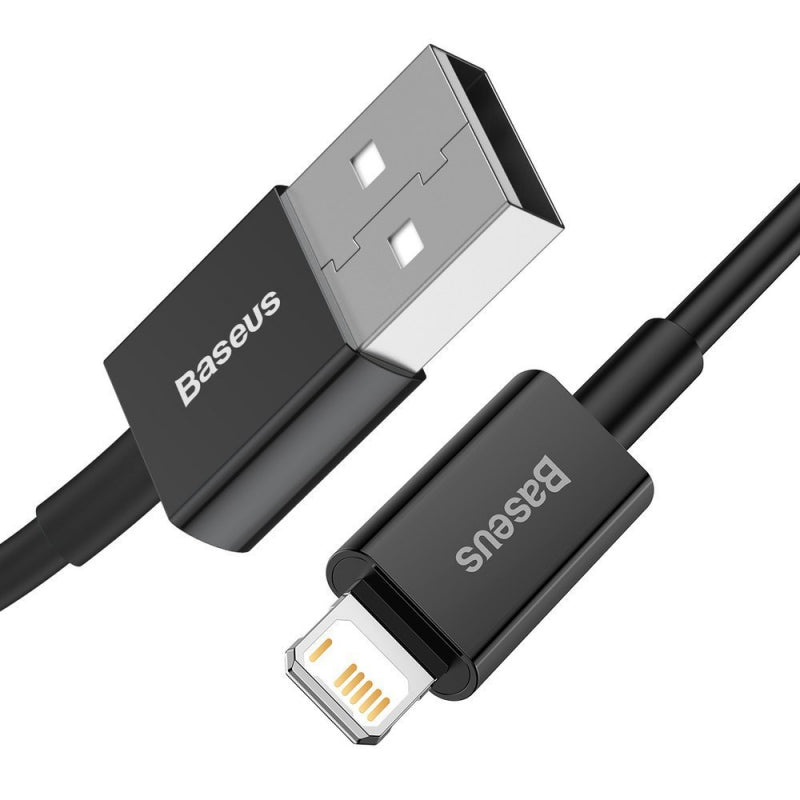 Cablu Date si Incarcare USB-A - Lightning Baseus Superior Series, 20W, 2m, Negru CALYS-C01