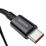 Cablu Date si Incarcare USB-C - USB-C Baseus Superior Series, 100W, 1m, Negru CATYS-B01