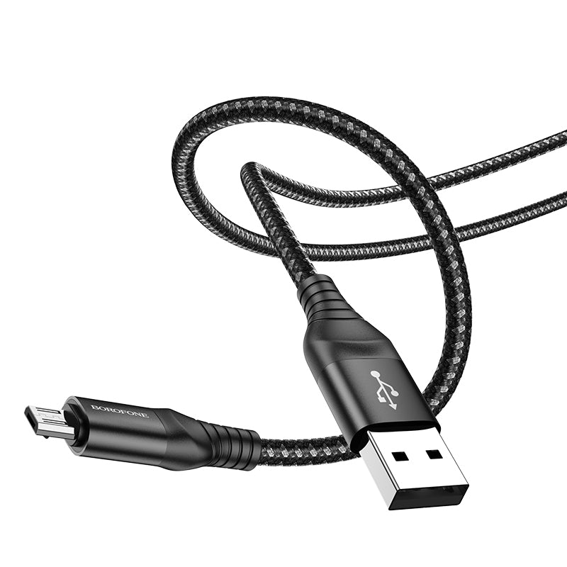 Cablu Date si Incarcare USB-A - microUSB Borofone BX56 Delightful, 18W, 1m