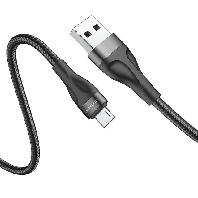 Cablu Date si Incarcare USB-A - microUSB Borofone BX61, 18W, 1m