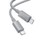 Cablu Date si Incarcare USB-C - USB-C HOCO X107, 60W, 1m