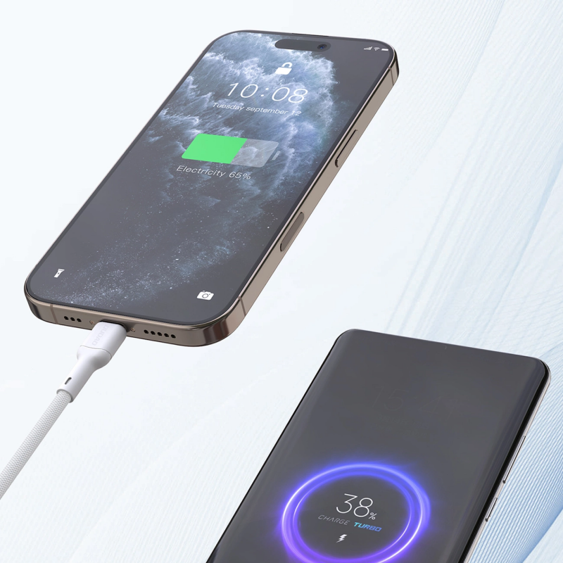 Cablu Date si Incarcare USB-C - USB-C Dudao L9C Max, 240W, 2m - Alb - NotebookGsm