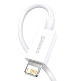 Cablu Date si Incarcare USB-A - Lightning Baseus Superior Series, 20W, 2m, Alb CALYS-C02