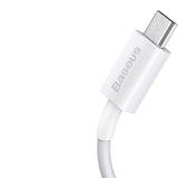 Cablu Date si Incarcare USB-A - microUSB Baseus Superior Series, 18W, 1m, Alb CAMYS-02