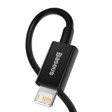 Cablu Date si Incarcare USB-A - Lightning Baseus Superior Series, 20W, 1m, Negru CALYS-A01