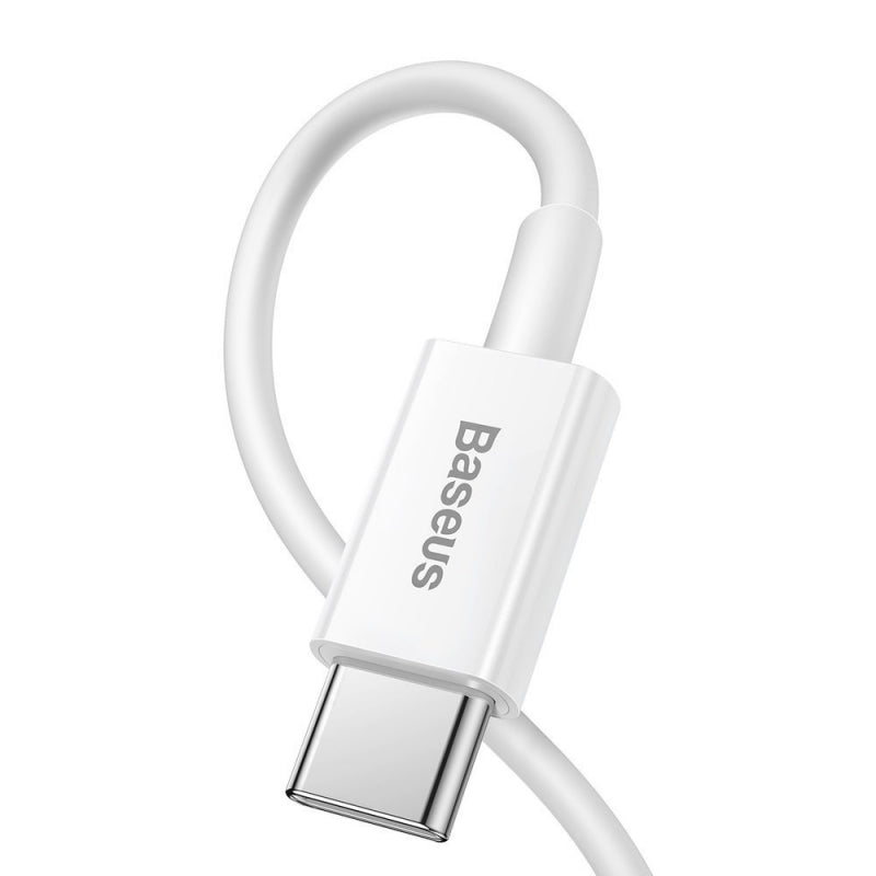 Cablu Date si Incarcare USB-C - Lightning Baseus Superior Series, 20W, 1m, Alb CATLYS-A02