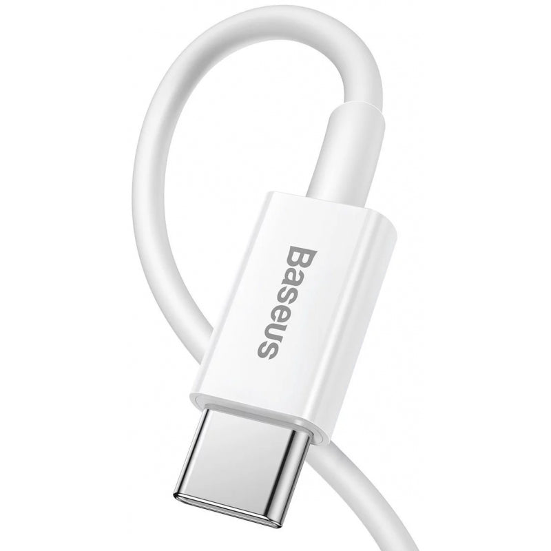 Cablu Date si Incarcare USB-C - Lightning Baseus Superior Series, 20W, 1.5m, Alb CATLYS-B02