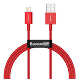 Cablu Date si Incarcare USB-A - Lightning Baseus Superior Series, 20W, 1m, Rosu CALYS-A09