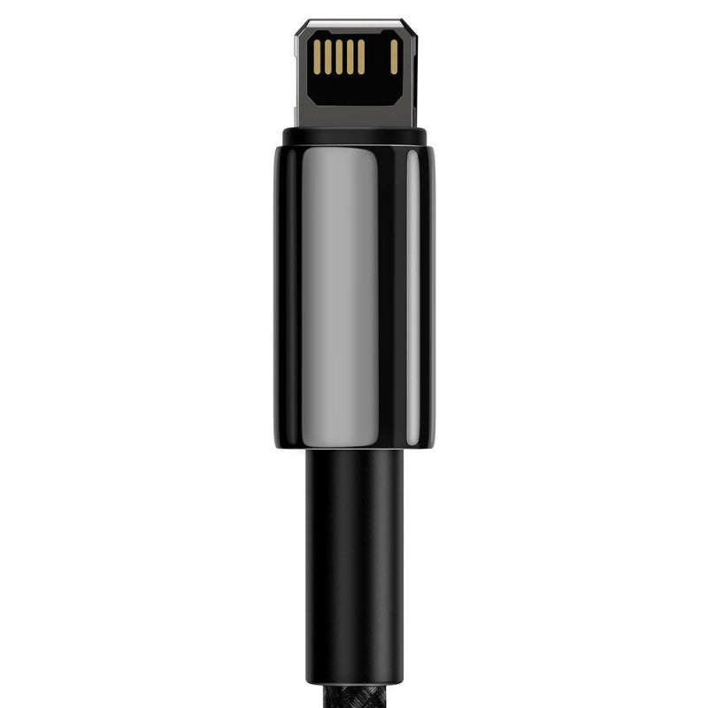 Cablu Date si Incarcare USB-A - Lightning Baseus Tungsten Gold, 20W, 1m, Negru CALWJ-01