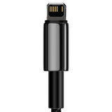 Cablu Date si Incarcare USB-A - Lightning Baseus Tungsten Gold, 20W, 1m, Negru CALWJ-01