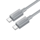 Cablu Date si Incarcare USB-C - USB-C HOCO X107, 60W, 1m