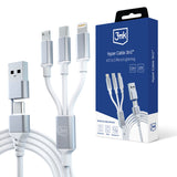 Cablu Incarcare USB-A / USB-C - Lightning / microUSB / USB-C 3MK Hyper, 12W, 1.5m