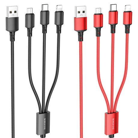Töltőkábel USB-A - Lightning / microUSB / USB-C Borofone BX72, 18W, 1m