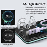 Cablu Date si Incarcare USB-A - USB-C Baseus Gem, 100W, 2m, Mov P10373002511-01