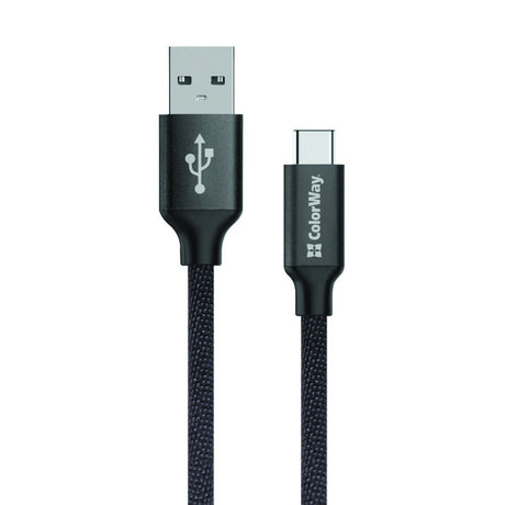 USB-A - USB-C adat- és töltőkábel ColorWay CW-CBUC003, 18W, 1m