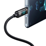 Cablu Date si Incarcare USB-A - USB-C McDodo CA-3630 Display Auto Power Off, 66W, 1.2m
