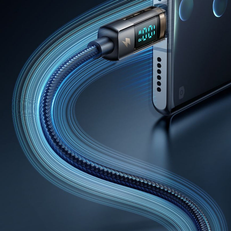 Cablu Date si Incarcare USB-A - USB-C McDodo CA-3630 Display Auto Power Off, 66W, 1.2m