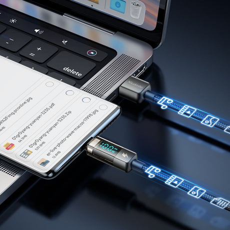 Adat- és töltőkábel USB-A - USB-C McDodo CA-3630 Kijelző automatikus kikapcsolása, 66W, 1.2m