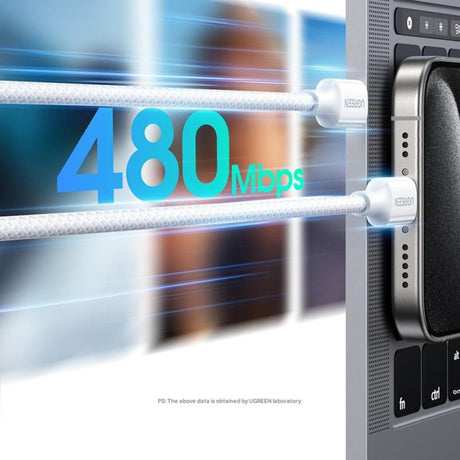 USB-C adat- és töltőkábel - USB-C UGREEN L502, 100W, 1m