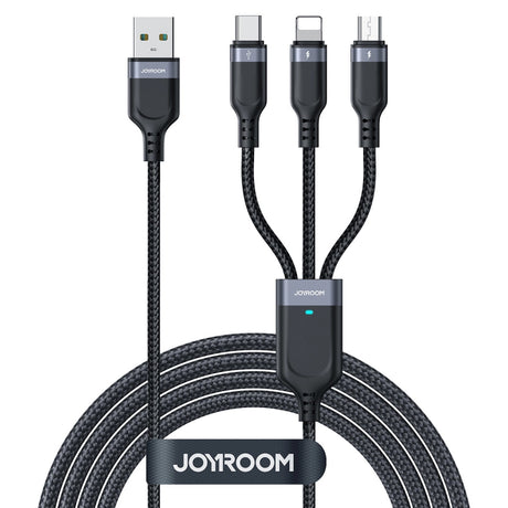 Cablu Incarcare USB-A - Lightning / microUSB / USB-C Joyroom S-A18, 18W, 1.2m