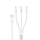 Cablu Incarcare USB-A - Lightning / 2 x USB-C Blueo, 18W, 1.2m