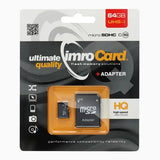 IMRO microSD memóriakártya 32GB / 64GB / 128GB 100MB/s 10-es osztály UHS 3 SD adapterrel