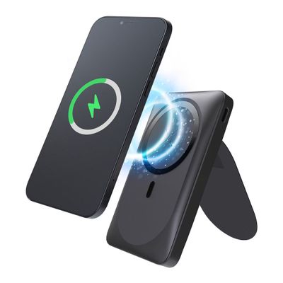 FORCELL F-ENERGY F10K2 MagStand külső akkumulátor, kompatibilis a MagSafe PD QC3.0-val, 5A 20W 10000 mAh, fekete