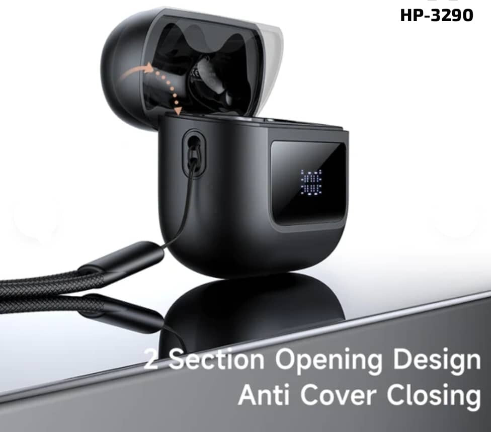 Mcdodo vezeték nélküli fejhallgató, nyakba köthető, Bluetooth kihangosító, izzadságálló fülhallgató töltőtokkal