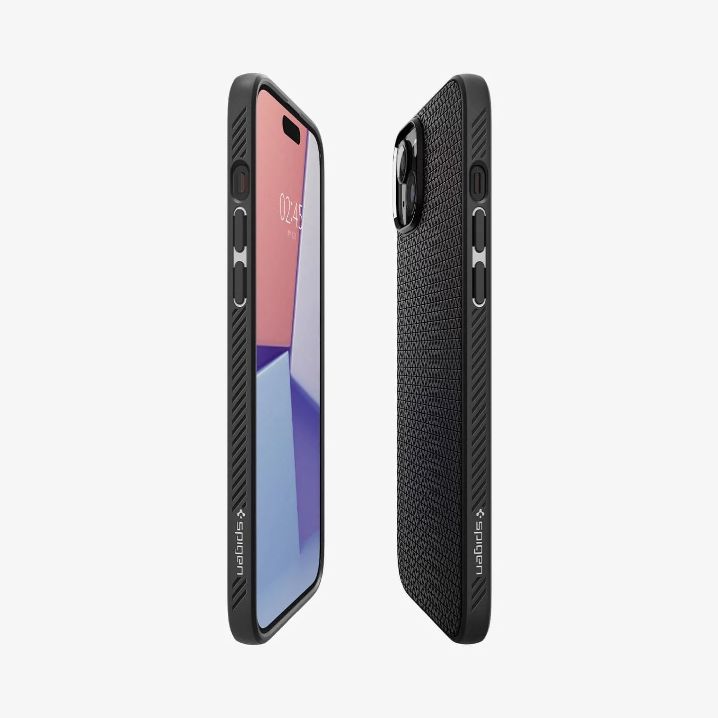 Spigen Liquid Air tok, iPhone 15-tel kompatibilis, matt fekete
