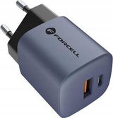 Forcell 33W USB-C + USB-A hálózati töltő, Quick Charge 4.0, Power Delivery