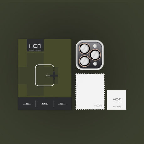 Folie de protectie Camera spate HOFI CamRing PRO+ pentru Apple iPhone 16 Pro Max / 16 Pro, Sticla Securizata - Gri - NotebookGsm