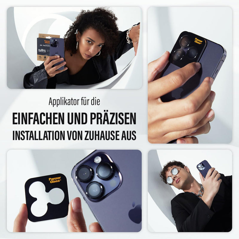 Folie de protectie Camera Spate PanzerGlass Hoops pentru Apple iPhone 16e, Sticla Securiz