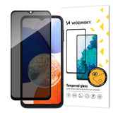 Folie de protectie Ecran Privacy WZK AntiSpy pentru Samsung Galaxy A14 A145 / A14 5G A146, Sticla Securizata, Full Glue