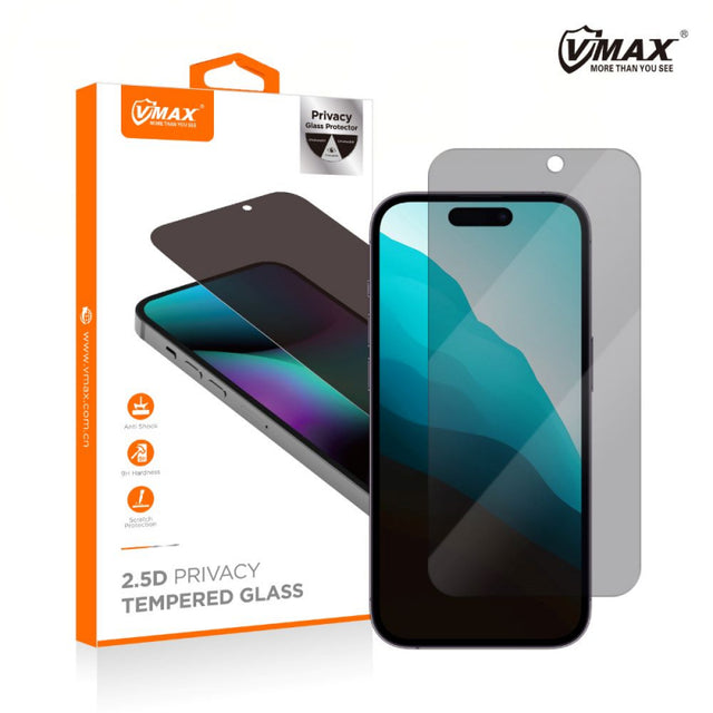 Folie de protectie Ecran Privacy Vmax pentru Apple iPhone 16 Pro Max, Sticla Securizata, Full Glue, 2.5D