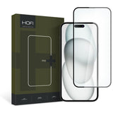 Folie de protectie Ecran HOFI PRO+ pentru Apple iPhone 15, Sticla Securizata, Full Glue, 2.5D