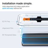 Folie de protectie Ecran Spigen EZ FIT pentru Samsung Galaxy S25+ S936 / S24+ S926, Sticla Securizata, Full Glue, Set 2 bucati