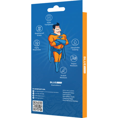 Folie de protectie Ecran Blue Shield pentru Xiaomi Poco C65 / 13C, Sticla Securizata, Full Glue, Case Friendly - Neagra - NotebookGsm