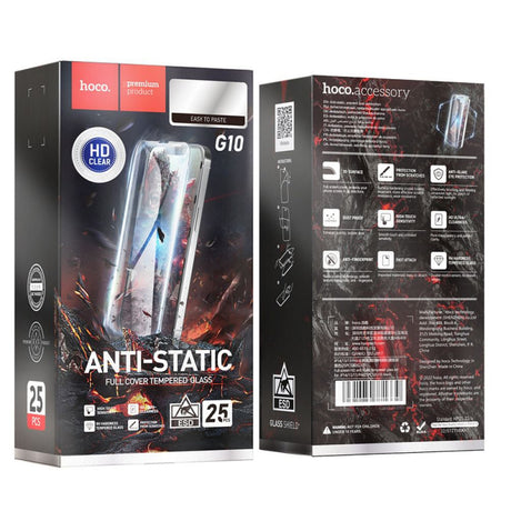 Folie de protectie Ecran HOCO pentru Apple iPhone 14 Pro, Sticla Securizata, Full Glue, Set 25 bucati - Neagra - NotebookGsm