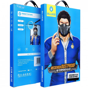 Folie de protectie Ecran Mr. Monkey Glass Receiver Dustproof pentru Apple iPhone 16 Pro Max, Sticla Securizata, Full Glue, 5D - Neagra - NotebookGsm